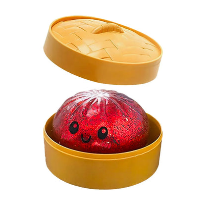 Dumpling Squishy con Glitter en Caja | Juguete Sensorial Antiestrés | Pack de 1 a 12 Piezas