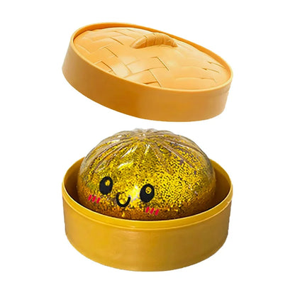 Dumpling Squishy con Glitter en Caja | Juguete Sensorial Antiestrés | Pack de 1 a 12 Piezas